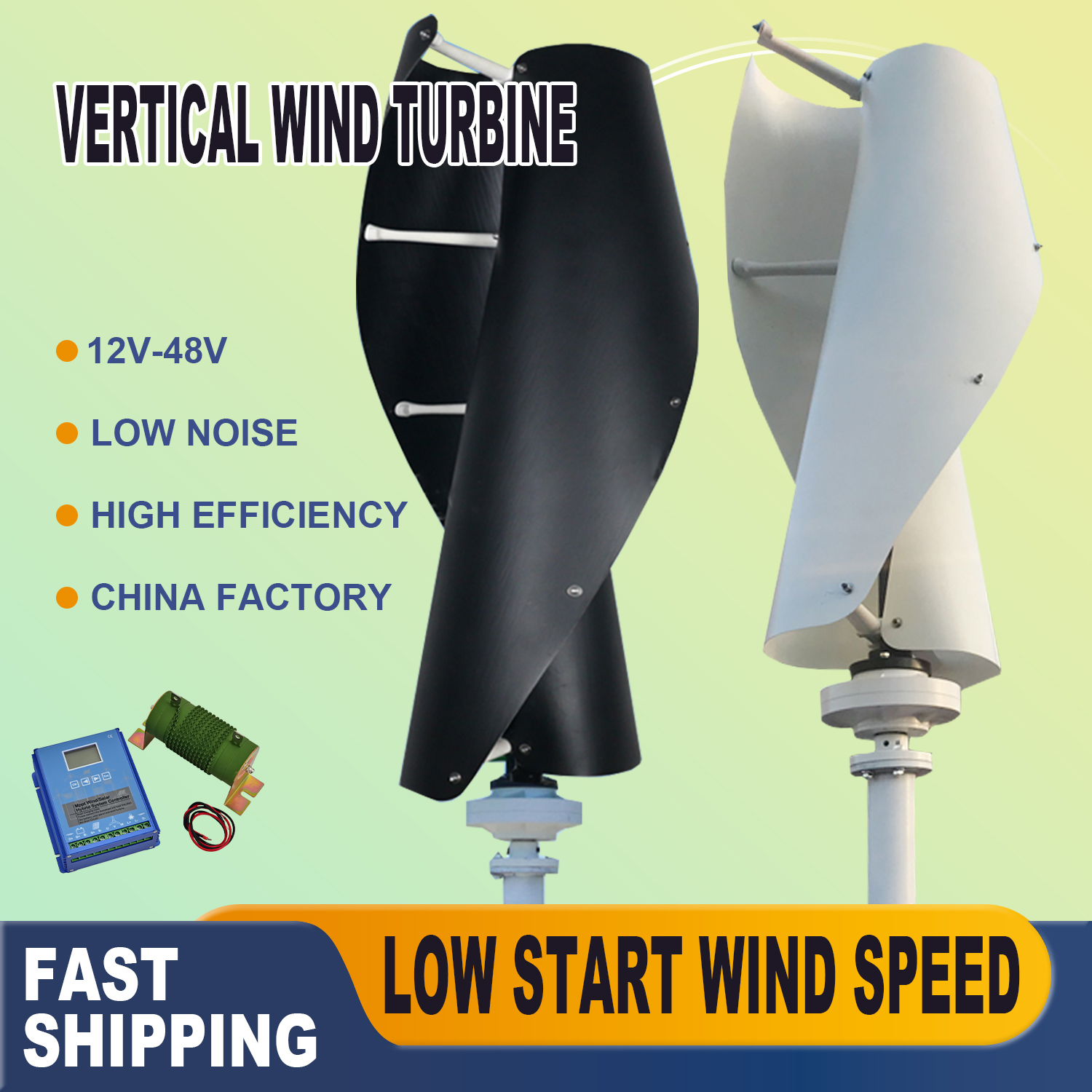 Wind Solar Hybrid Kit - Free Energy 20000W 12V 24V 48V