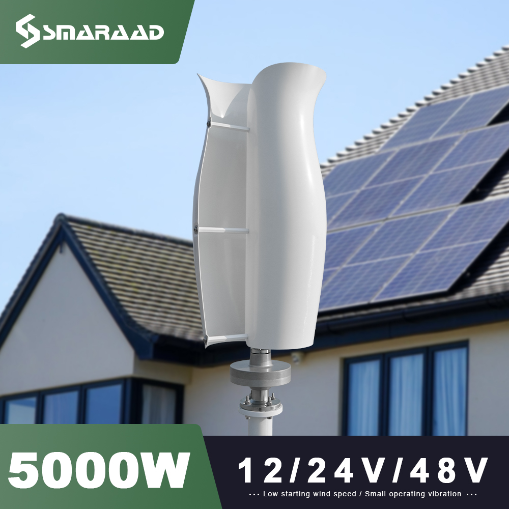 Wind Solar Hybrid Kit - SMARAAD 3KW 5KW Vertical Wind Turbine